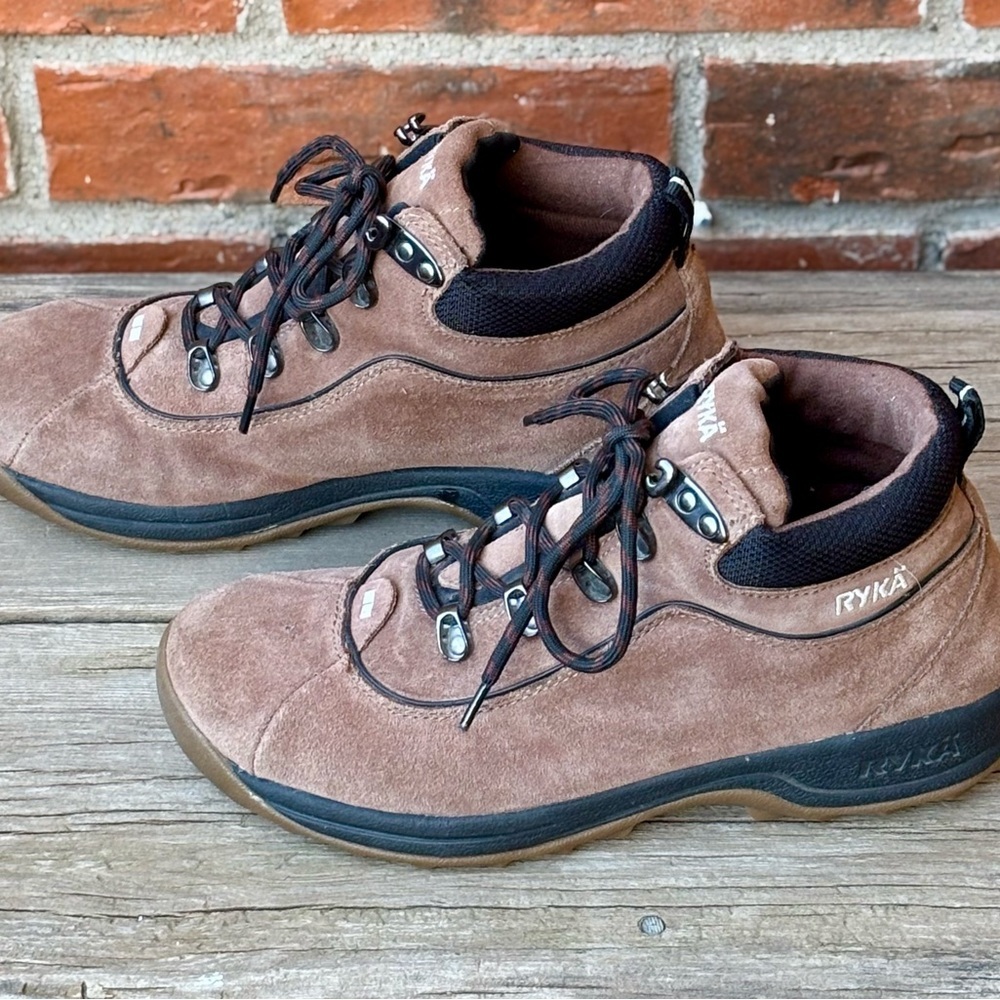 Ryka Women's Terrain Brown Suede Hiking Trail Training Boots  Sz 8.5M
